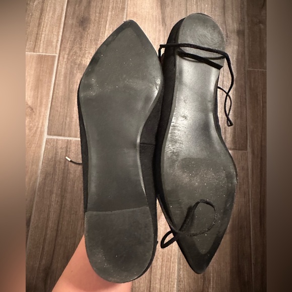 Steve Madden Suede Flats 7.5 Lace Up - Picture 2 of 5
